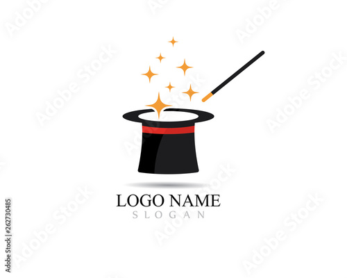 Magic cap logo concept,vector illustration design 