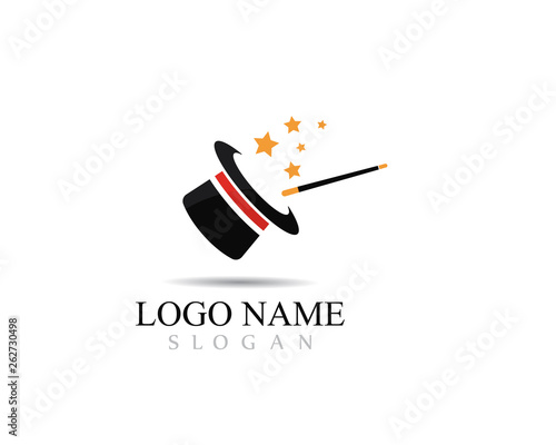 Magic cap logo concept,vector illustration design 