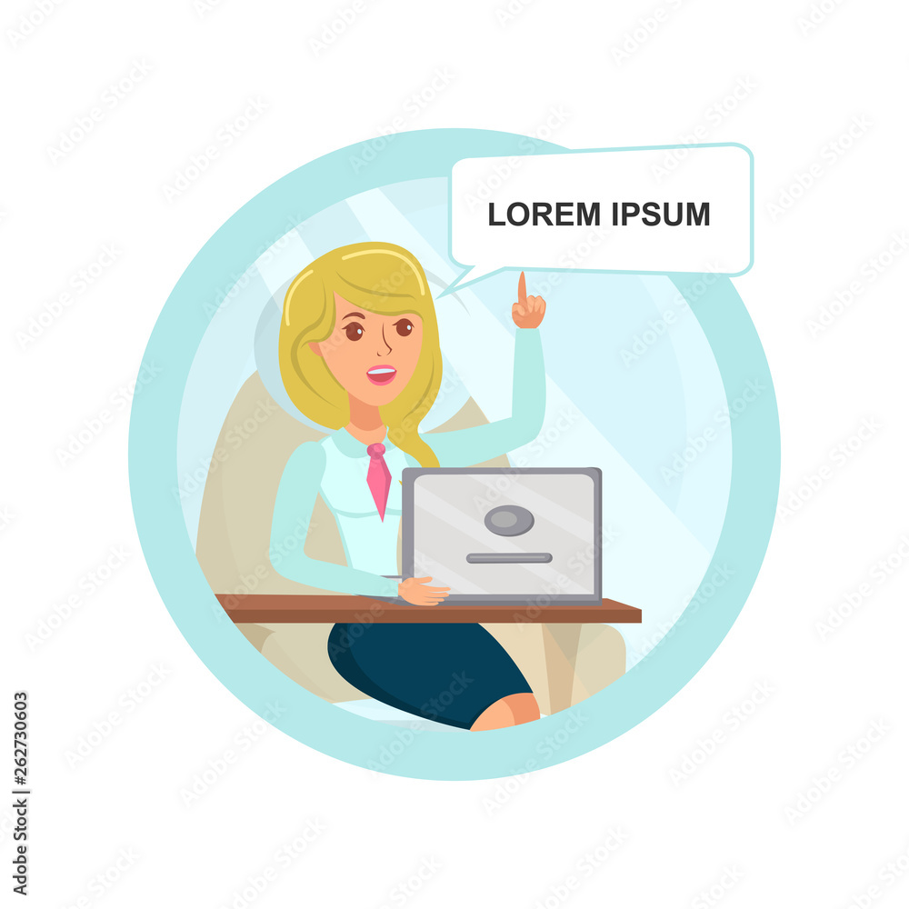 Businesswoman Found Problem Solution Illustration Businesswoman Found Problem Solution Illustration