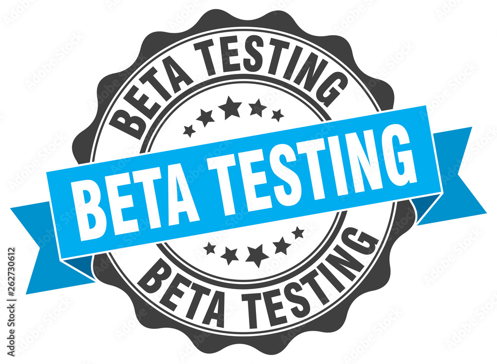 Fototapeta premium beta testing stamp. sign. seal