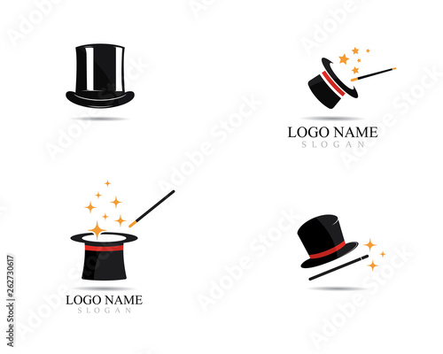 Magic cap logo concept,vector illustration design 