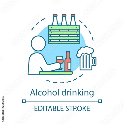 Alcohol drinking concept icon