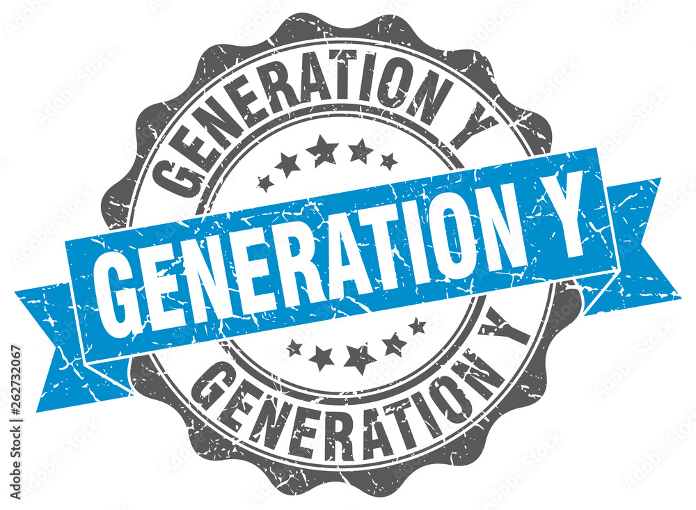 Fototapeta premium generation y stamp. sign. seal