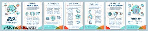 Men's health brochure template layout