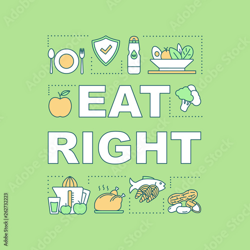 Eat right word concepts banner