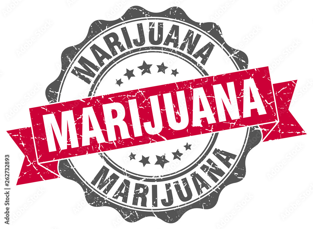 Obraz premium marijuana stamp. sign. seal