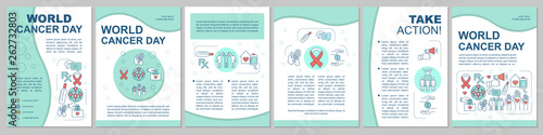 World cancer day brochure template