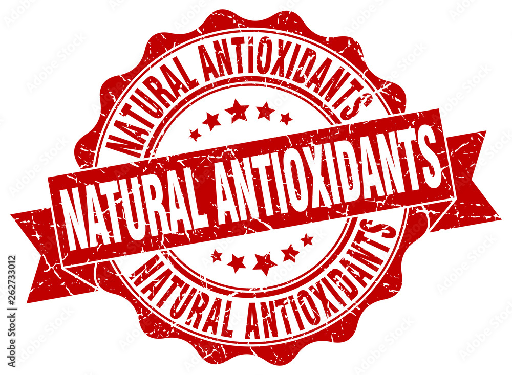 Obraz premium natural antioxidants stamp. sign. seal