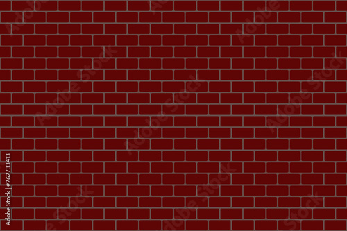 Red brown brickwork. Seamless background. Vector illustration.
