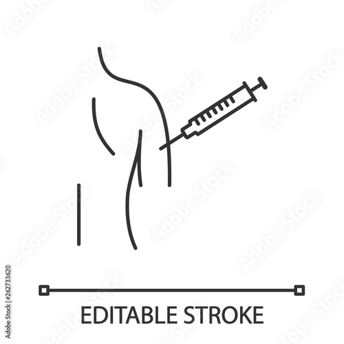 Vaccination linear icon