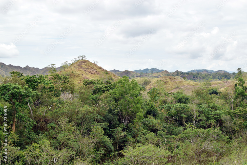 Forested Hill tops in mountainous Cordillera Forested Hill tops in mountainous Cordillera