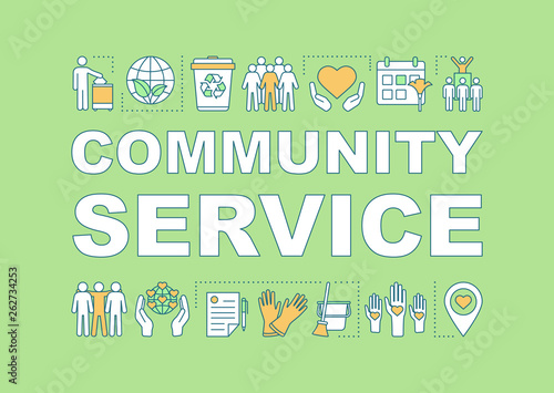 Community service word concepts banner