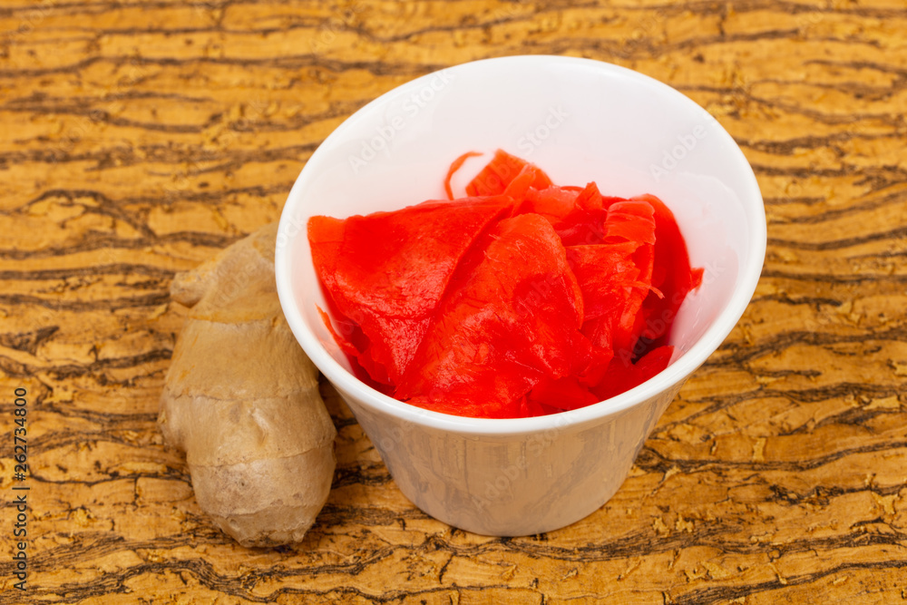 Pickled Ginger in the bowl Pickled Ginger in the bowl