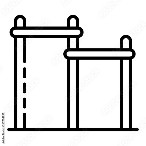 Double crossbar icon. Outline double crossbar vector icon for web design isolated on white background