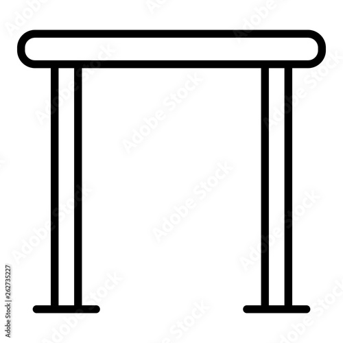 Horizontal crossbar icon. Outline horizontal crossbar vector icon for web design isolated on white background