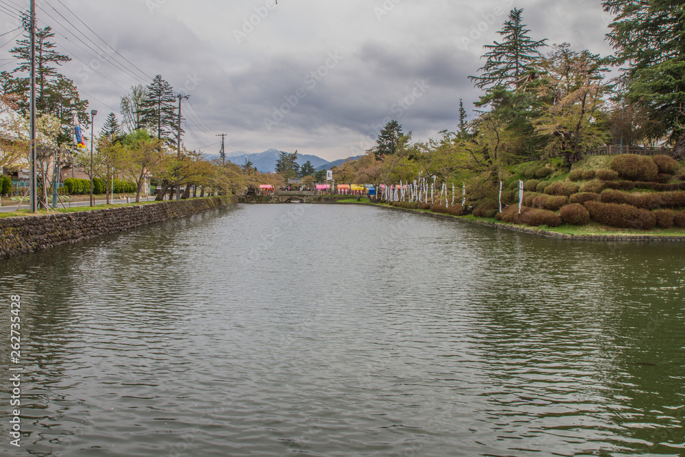 Fototapeta premium 春の米沢城跡の風景