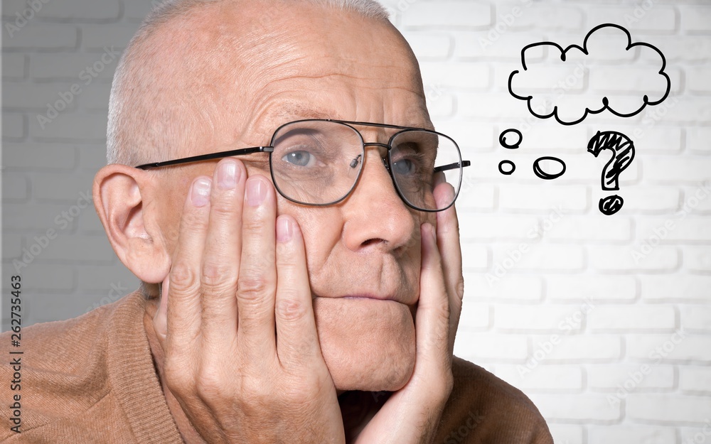 Seniors portrait of sad old caucasian man Seniors portrait of sad old caucasian man