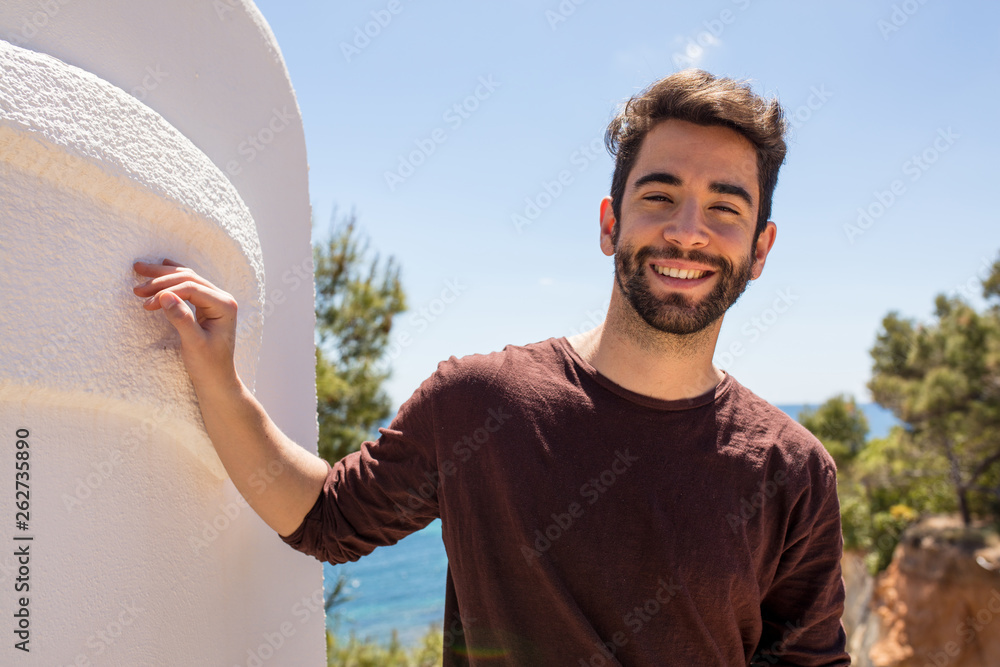 young man happy and laughing