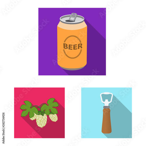 Isolated object of pub and bar logo. Set of pub and interior vector icon for stock.