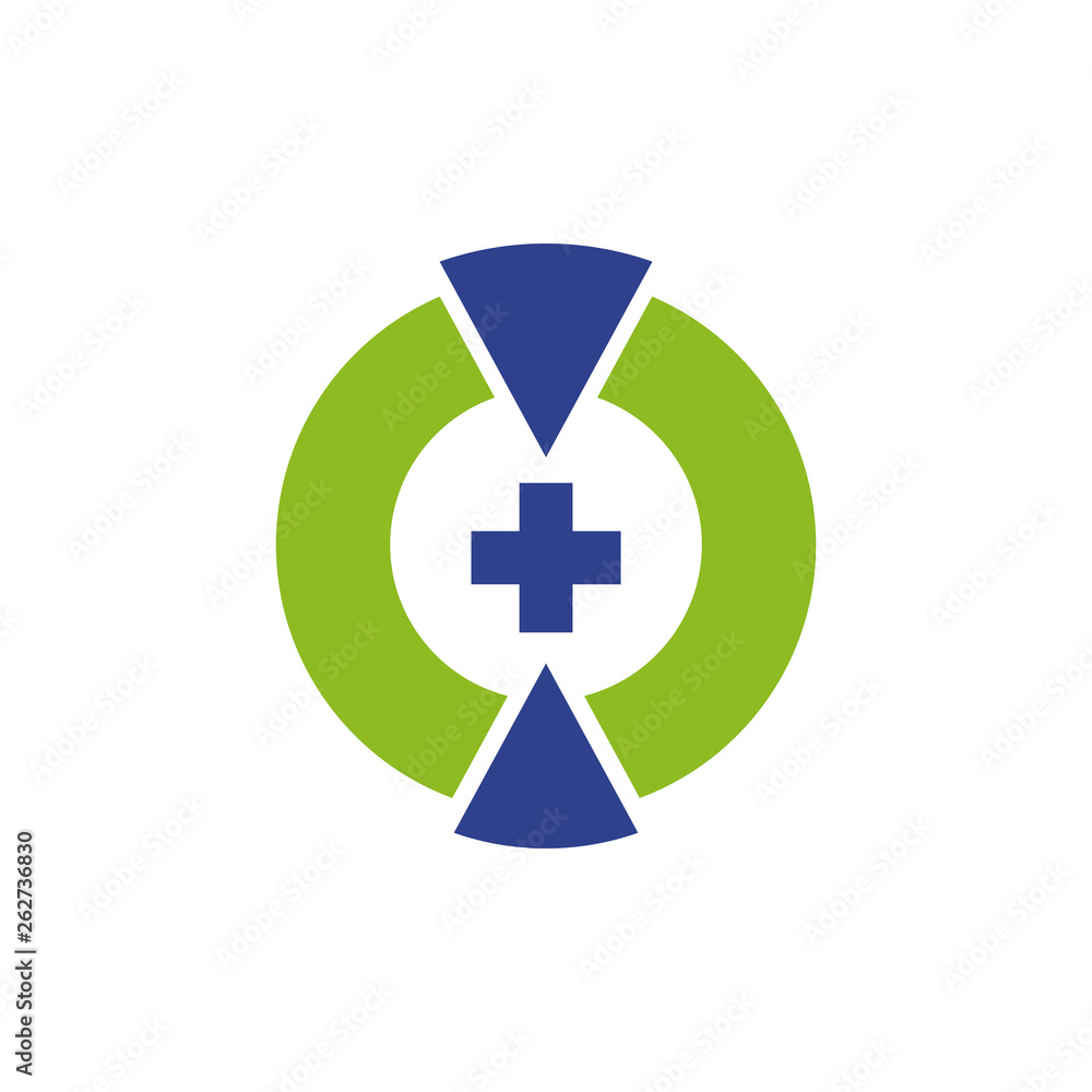 Obraz premium Health care and medical logo design vector template
