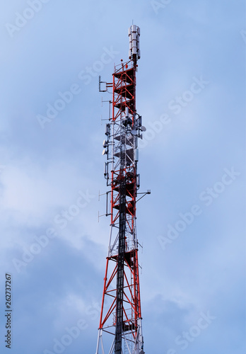 Communication tower with antennas background hd