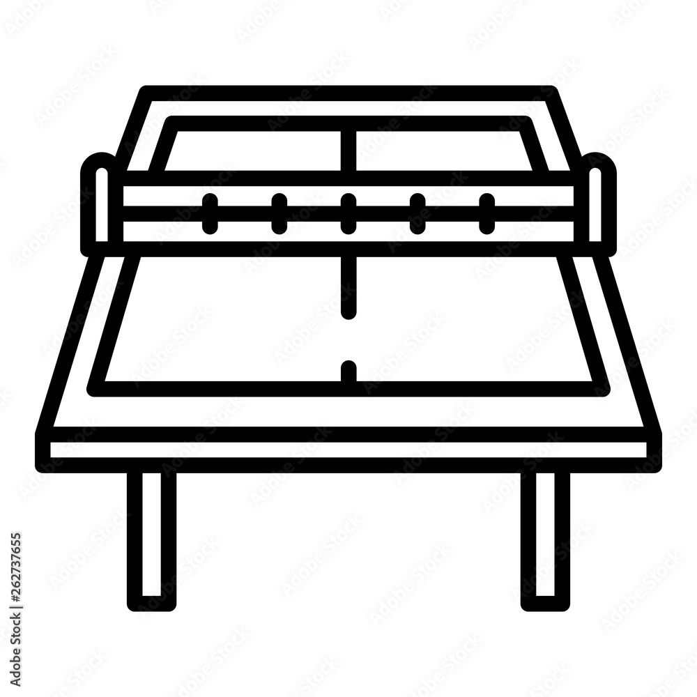 Ping pong table icon. Outline ping pong table vector icon for web design isolated on white background Ping pong table icon. Outline ping pong table vector icon for web design isolated on white background