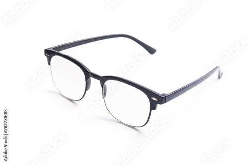 Black eye glasses isolated