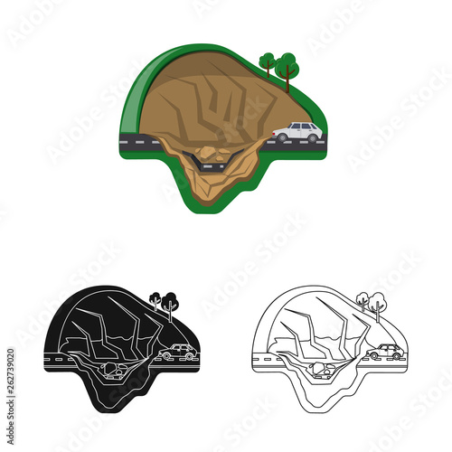 Vector design of natural and disaster symbol. Set of natural and risk vector icon for stock.