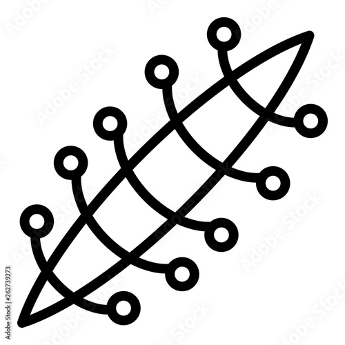 Suture icon. Outline suture vector icon for web design isolated on white background