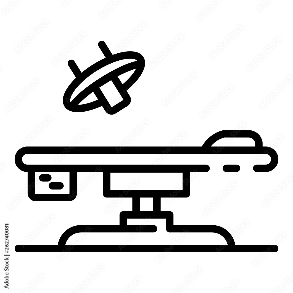 Operating table icon. Outline operating table vector icon for web design isolated on white background Operating table icon. Outline operating table vector icon for web design isolated on white background