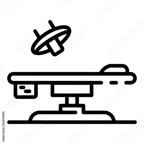 Operating table icon. Outline operating table vector icon for web design isolated on white background