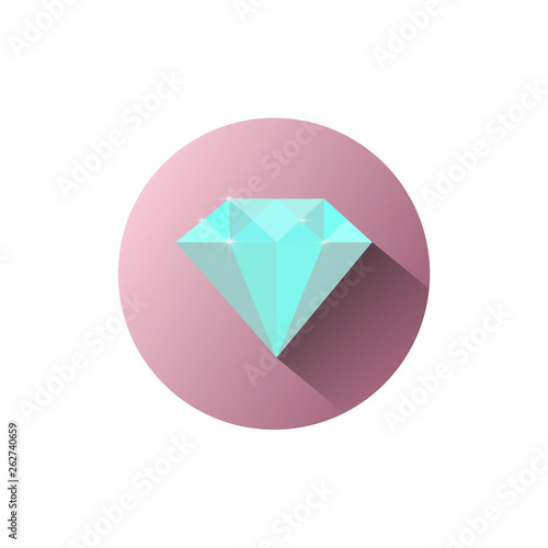 vector illustration of blue diamond