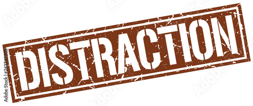 distraction square grunge stamp