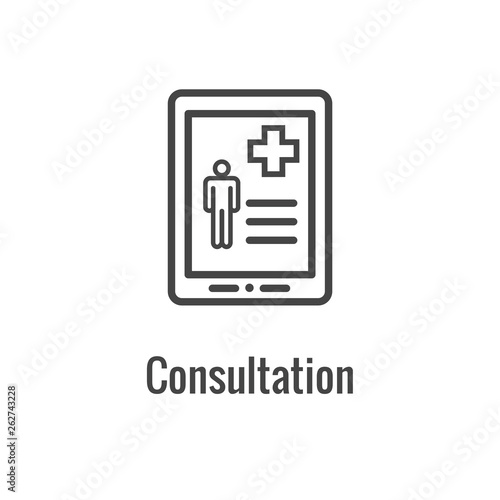 Digital Health Icon w Wearable Technology or Mobile / Tablet image