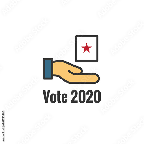 Wallpaper Mural Voting 2020 Icon with Vote, Government, & Patriotic Symbolism and Colors Torontodigital.ca