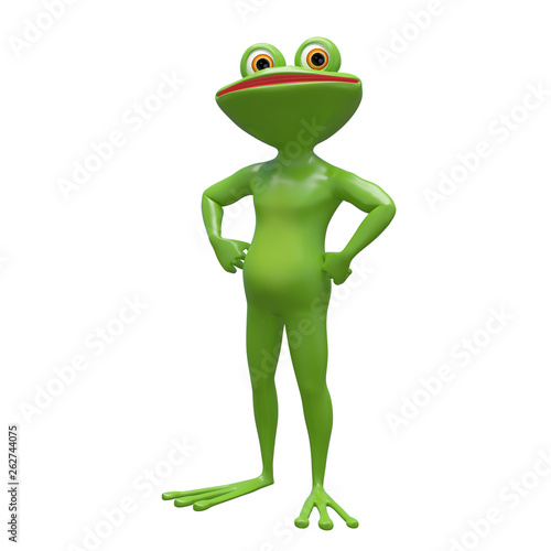 3D Stock Illustration Muscular Frog