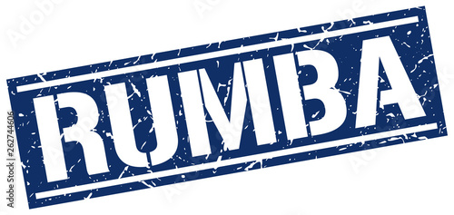 rumba square grunge stamp