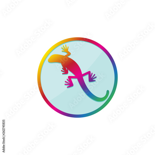 Vector illustration of iguana animal.