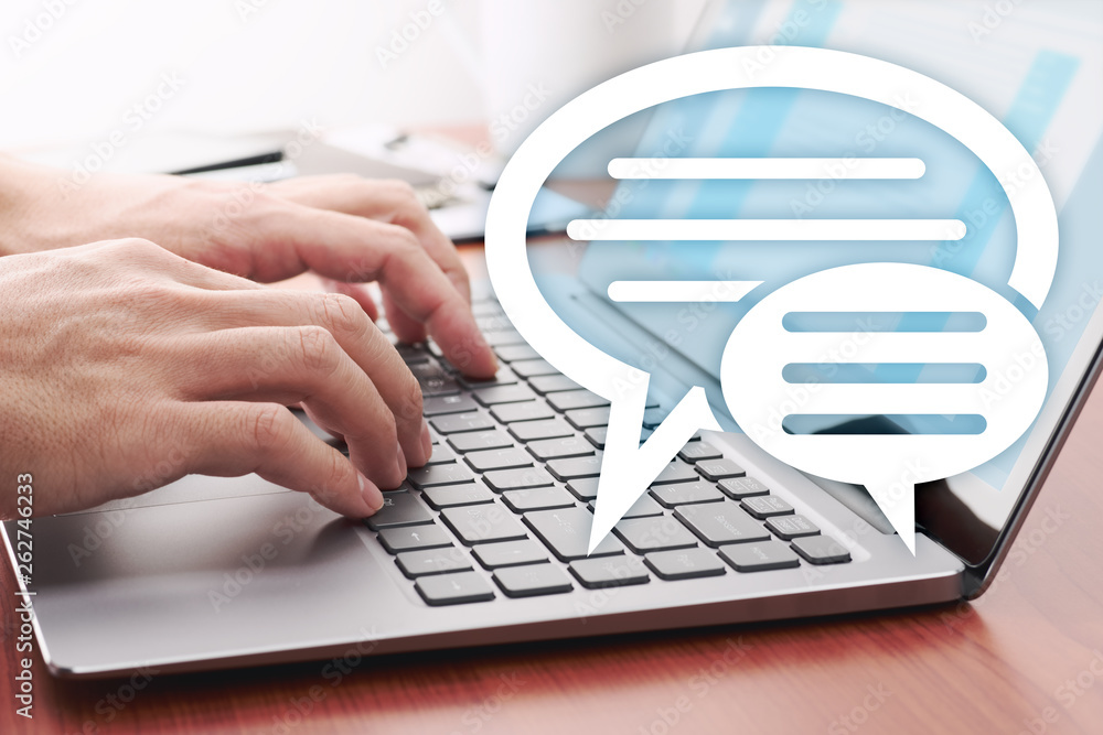 Fotografie Online chat concept