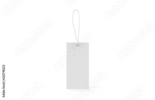 Photography Blank plastic travel number luggage identifier tag, mock up template on isolated