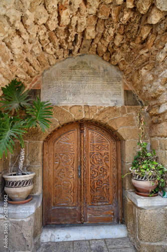 Ancient door. Tel Aviv. Israel photo