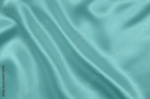 Green satin fabric texture for background