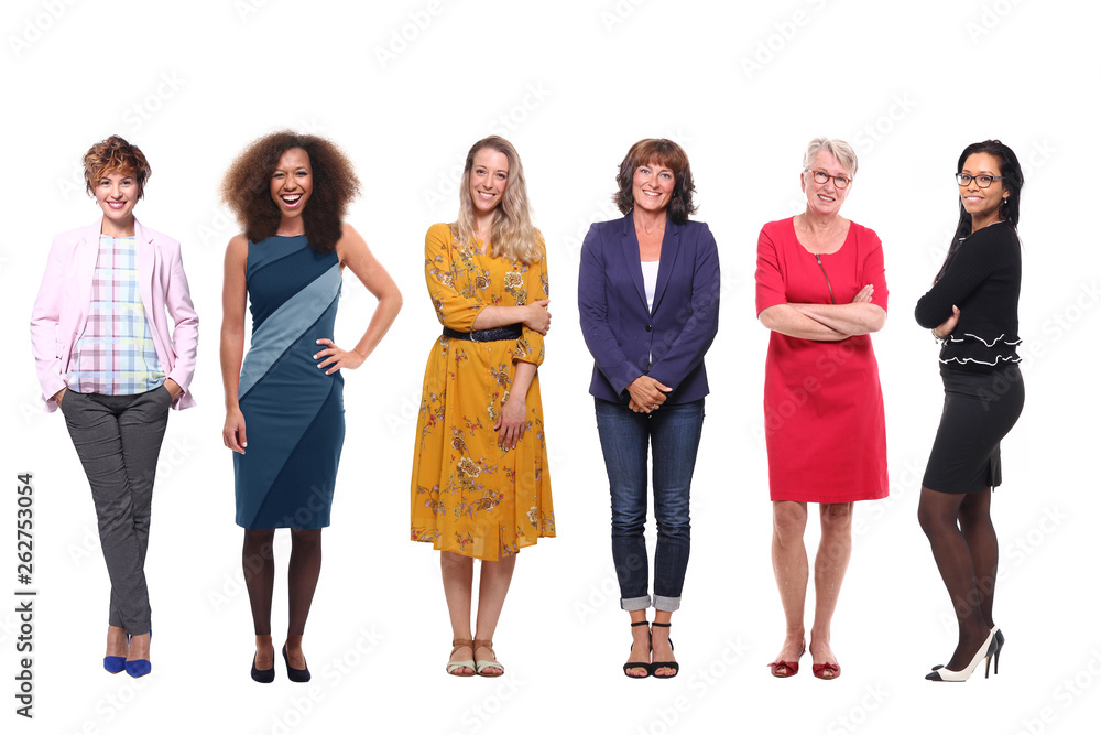 Obraz premium Group of women in a row