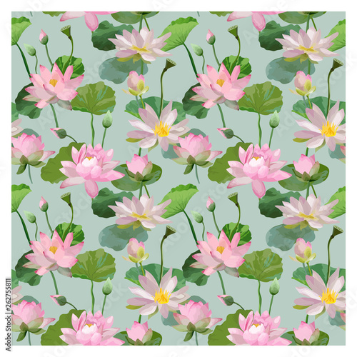 watercolor flower pattern background vector template © Samoo