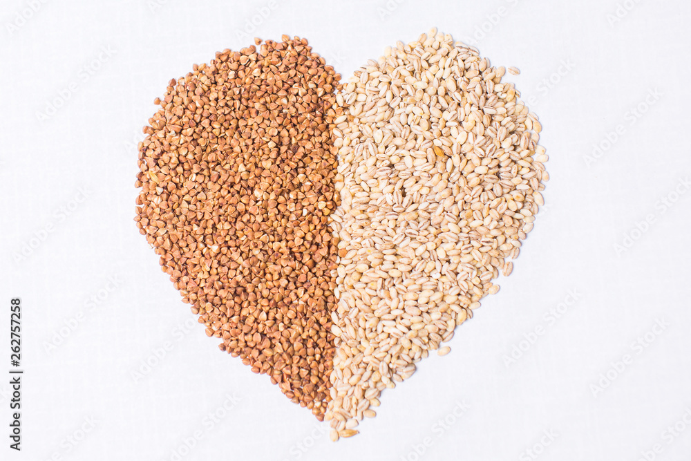 heart made of seeds isolated on white heart made of seeds isolated on white