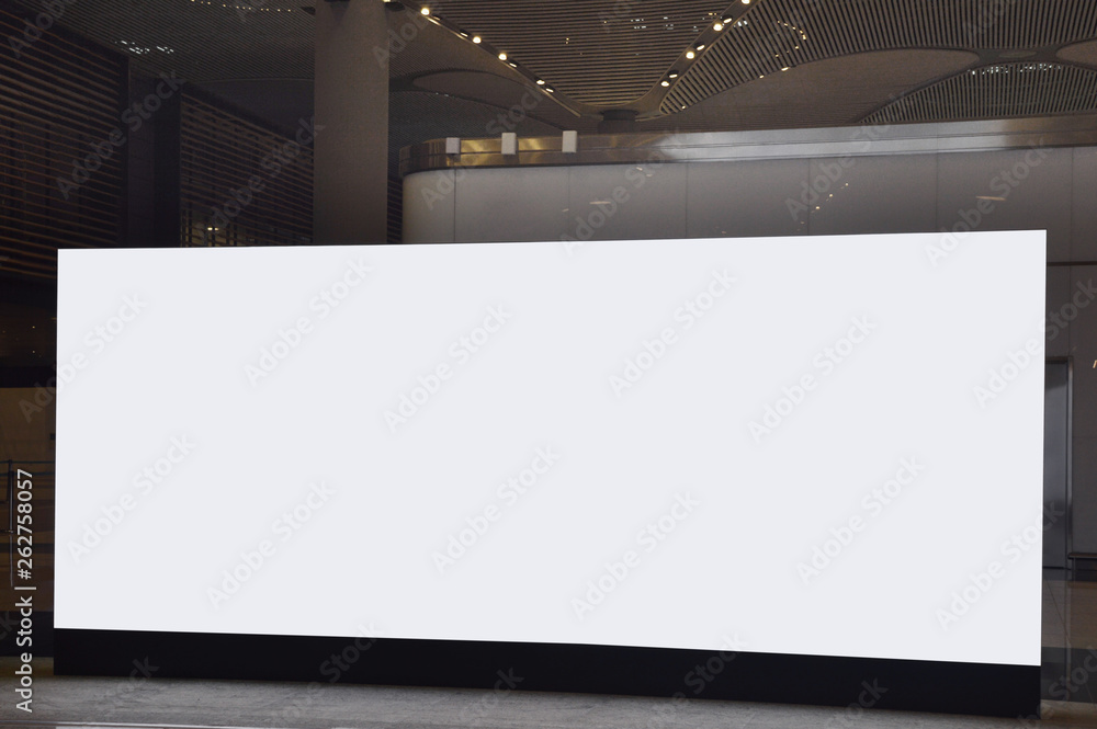 Blank billboard at the airport Blank billboard at the airport