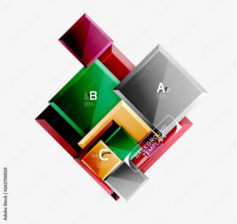 Abstract square composition for background, banner or logo Abstract square composition for background, banner or logo