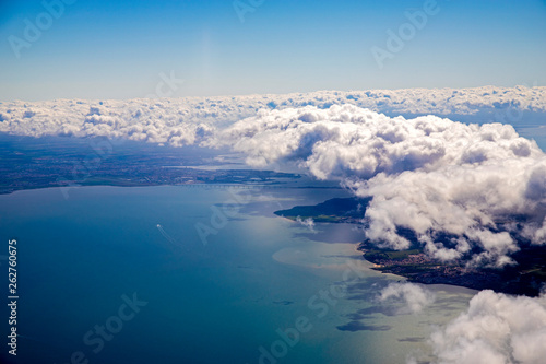 Islands of ré and Oléron from aerial view