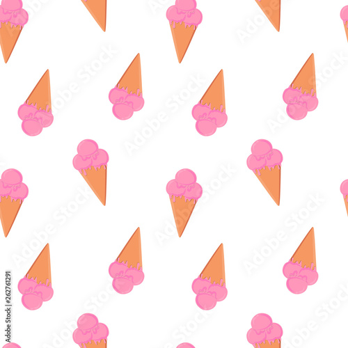 colorful ice cream seamless pattern.  EPS 10.