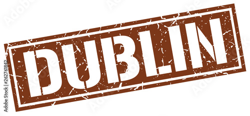Photography Dublin brown square stamp